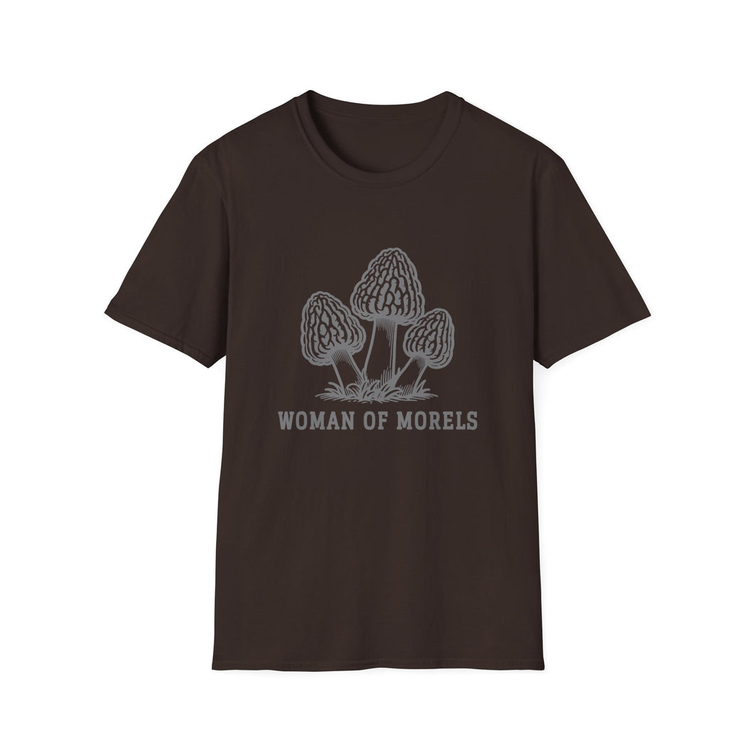 Woman of Morels Mushroom T-Shirt